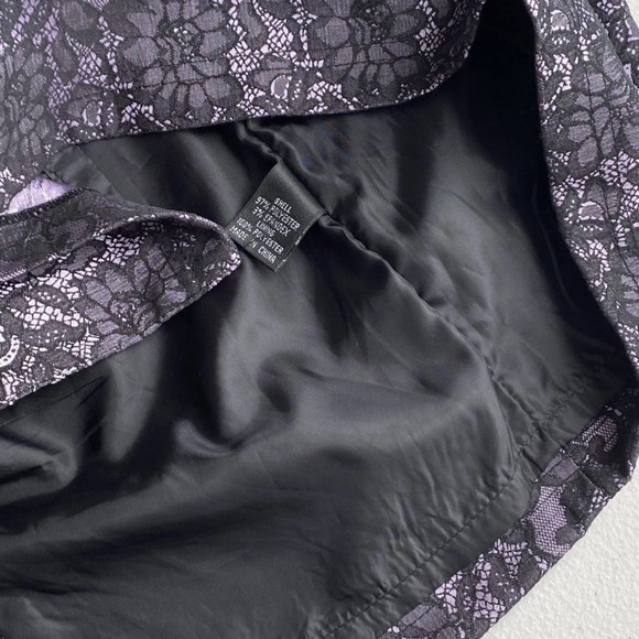 Adrianna Papell Womens Lace Overlay Sheath Dress size 4 Purple Black Knee Length - Picture 7 of 11